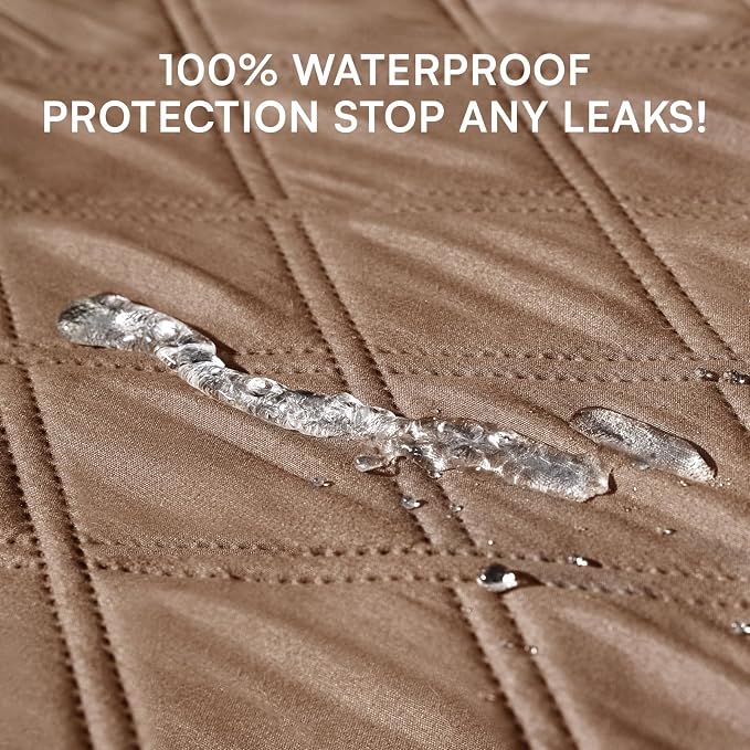 Luciphia Waterproof Couch Cover for Dogs, Non-Slip Pet Sofa Protector | Non-slip waterproof couch cover scratch-resistant machine washable protects sofa bed, Light Brown, 40" x 50" - Image 2