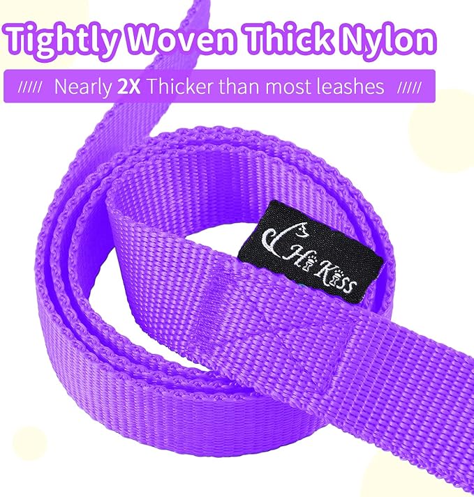 HIKISS Long Dog Leash Obedience Recall Training Agility Lead with Thickening Material for Large Dog - 15ft 20ft 30ft 50ft 100ft Training Leash(Purple 50ft) - Image 2