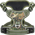 HEELE Dog Harness, No Pull Adjustable Padded Reflective Harness for Small Medium Large Dogs with Handle for Walking Training, Camo Green, XL | Reflective Front Clip Vest with Control Handle, No Choke, Adjustable 2 Metal Rings for Outdoor Walking Training by HEELE