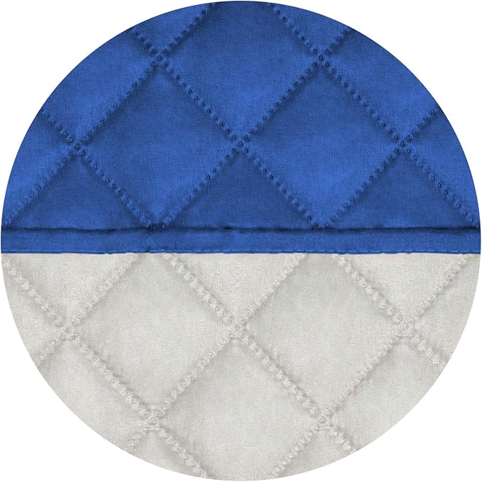 PureFit Reversible Quilted Oversized Recliner Sofa Cover, Water Resistant Furniture Protector, Washable Couch Cover with Elastic Straps for Kids, Pets (Large, Classic Blue/Ivory) | Classic Blue/Ivory, Water Resistant Couch Protector, Washable Pet Couch... - Image 5