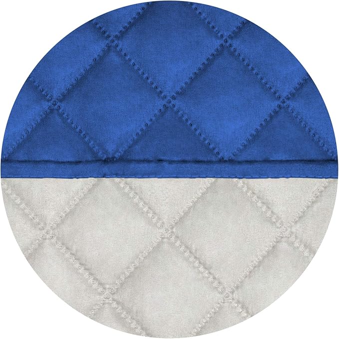 PureFit Reversible Quilted Couch Covers for Dogs Sofa Cover 4 Seater 88" | Classic Blue/Ivory, Water Resistant Couch Protector, Washable Pet Couch Cover with Non Slip and Elastic Straps For Kids - Image 5