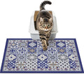 24"x15" Cat Litter Mat Waterproof Non-Slip Litter Trapping Pad | Soft Mesh Litter Box Mat With A Decorative Pattern Captures Scatter Effectively To Keep Floors Clean And Tidy by Hedgeink