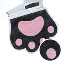 Cute Cat Litter Mat 24”x19”, Litter Box Mat, Litter Trapping Mat, Soft on Kitty Paws, Easy Clean, Anti Slip, Pet Accessories, Door Floor mats - Black Pink by Rarenut