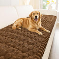 Smiry Non Slip Couch Covers for Dogs, Scratch Resistant Pet Sofa Protector | Machine Washable Soft Fuzzy Thick Furniture Cover for Sofa Loveseat Sectional Large Dogs, Chocolate, 27.6" x 70.9" by Smiry
