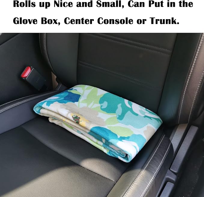 Car Seat Cover Protector Front Seats,for Gym Workout,Running,Swimming,Beach and Hiking,Waterproof Sweat Towel Bucket Seat Covers for Cars SUV Trucks (Chrysanthemum, 2Pcs) - Image 7