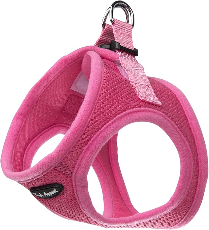 Bark Appeal Hot Pink Step-in Dog Harness for X-Large to 2X-Large Sized Pets – Updated Sizing, Re-Measuring is Essential – Soft Vest Harness – Anti-Choke with Adjustable Strap & Heavy Duty Clip – XXL by BarkAppeal