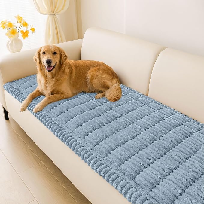 hyha Couch Cover for Dogs, Washable Non Slip Plush Flannel Sofa Protector | Thick Flannel, Anti-Slip Backing, Pet Hair & Scratch Protection, Fits Sofa & Loveseat (27.6" x 59") by hyha
