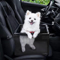 GENORTH Small Dog Car Seats for Small Dogs,Portable Puppy/Pet Car Booster Seat with Clip-On Leash and Mesh Window for Small Pet Up to 11 lbs by GENORTH