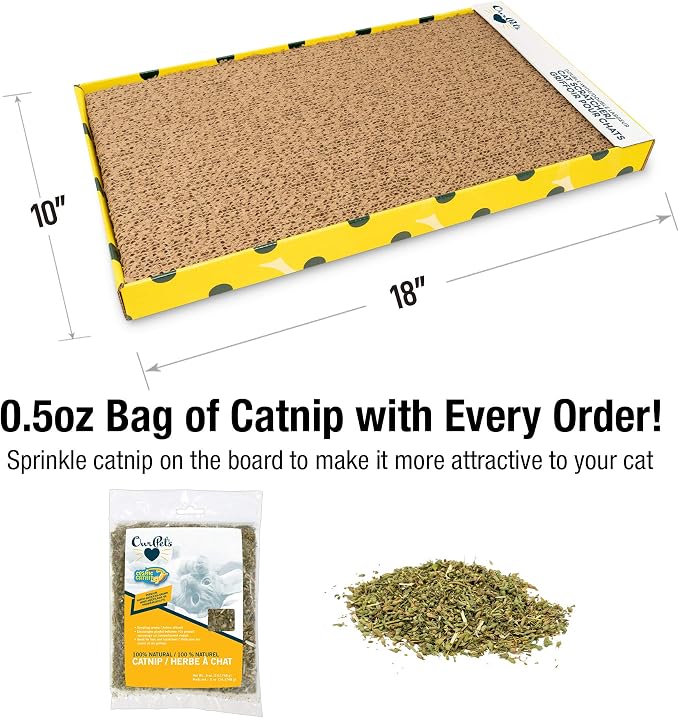 Our Pets Cosmic Cat Scratcher, North-American Grown Catnip Included, Reversible for Twice the Use, 18.13" x 10.13" x 1.25" - Image 2