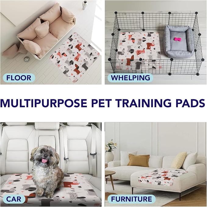 PUPIBOO Washable Pee Pads for Dogs and Cats - Super Absorbent Reusable Puppy Training Pads - 100% Waterproof, Leak-Proof & Non-Slip Whelping Pads for Pet Housebreaking - Image 6