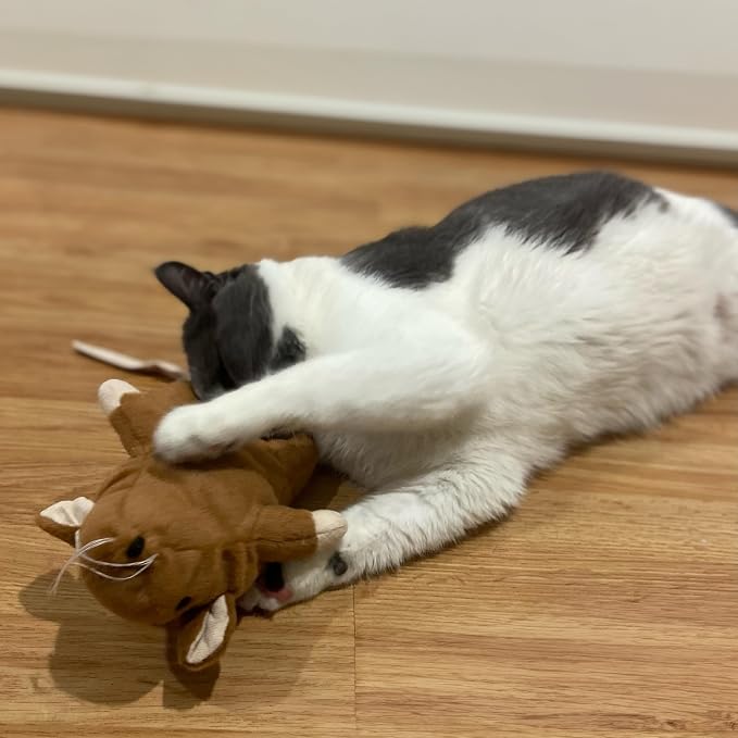 SPOT Super Mouse Sam with Catnip - Lifelike Cat Toy, Fuzzy Mice with Catnip and Crinkle Sound, Extra Large Size for Cuddling, Kicking, Chasing, Playing - 11in Plush Toys, Assorted Colors - Image 6