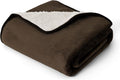 Bedsure Waterproof Dog Blankets for Small Dogs Soft Cat Blanket Warm,25X35 | Washable Plush Sherpa Fleece Puppy Blanket for Couch Protector, Reversible Cozy Calming Throw for Pet Indoor,Brown by Unknown