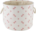 Bone Dry Pet Storage Collection Paw and Bone Print, Medium Round, 12x15x15, Rose by BoneDry
