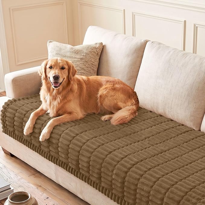 hyha Couch Cover for Dogs, Washable Non Slip Plush Flannel Sofa Protector | Thick Flannel, Anti-Slip Backing, Pet Hair & Scratch Protection, Fits Sofa & Loveseat (35.4" x 70.9") by hyha