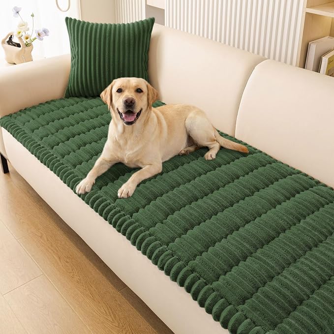 Smiry Couch Cover for Dogs, Non Slip Washable Sofa Protector for Pets | Soft Furniture Cover for Leather & Fabric Couches, Cozy Protect Against Fur, Dirt & Messes, Pet Friendly, 27.6"x88" by Smiry