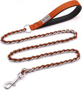S-ETOVUS-Chain Dog Leash, Bite-Proof Metal Leash, with Padded Handle | Three Sizes 7.25FT/5.2FT/4FT, Woven From Nylon Rope And Chain, Durable And Bite-Resistant, Comfortable With Padded Handles by S-ETOVUS