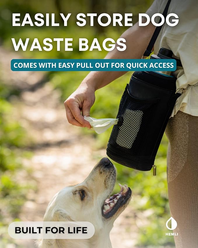 Dog Water Bottle, Insulated Dog Travel Water Bottle, Stainless Steel Pet Water Bottle Dispenser Portable Food and Water Bowl for Dogs with Carrying Case for Walking Dog Canteen Travel Kit - Image 8