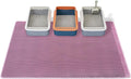 Cat Litter Box Mat-Super Large 47''x36'' Litter Trapping Mat for Cat-XXL Litterbox Matt for Floor-2 Layer Catcher Rug for Pet kitty Litterbox-Waterproof Urine Proof,Non-Slip,Pink by USHARP
