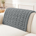 Smiry Non Slip Couch Covers for Dogs, Scratch Resistant Pet Sofa Protector | Machine Washable Soft Fuzzy Thick Furniture Cover for Sofa Loveseat Sectional Large Dogs, Grey, 35.4" x 35.4" by Smiry