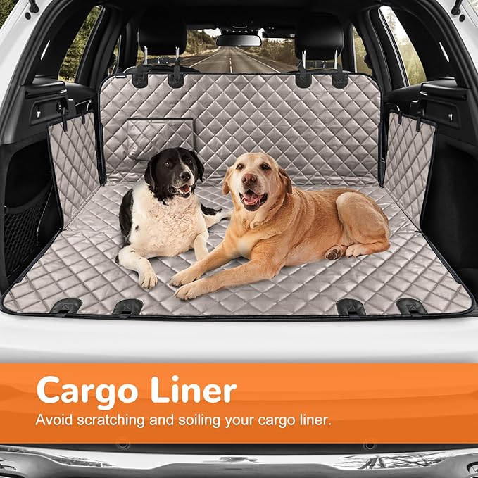 URPOWER XL Dog Seat Cover for Full-Size Truck Back Seat, Waterproof Hammock | 600D Oxford, Side Flaps with Zippers, Scratch Resistant, Non-Slip, Easy Install, Machine Washable, Dog Seat Belt Included - Image 4
