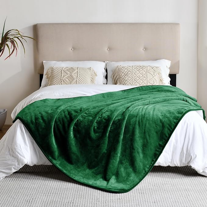 Soft Waterproof Blanket for Bed Couch Sofa, Green, 60x80 inches | Liquid Pee Proof Pet Blanket for Dog Puppy Cat, Reversible Sherpa Fleece Blanket for Couch Cover, Furniture Protector - Image 3