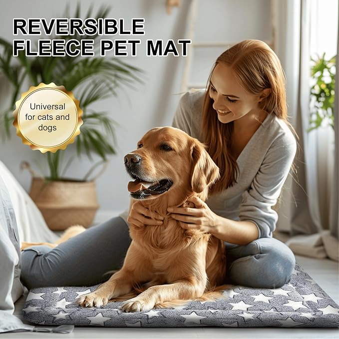 pobopobo Dog Bed Mat, Reversible Crate Pads for Small/Medium/Large Dogs & Cats Sleeping, Portable & Soft, Dog Beds Crate Pad - Machine Washable Mat Bed Kennel Mat Cat Bed - Image 6