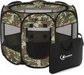 Siedihit Playpen for Small Dog Cat, Dogs Tent Crate Cage Indoor | Outdoor, Portable Pop Up Dog Kennel with Carrying Bag for Rabbits (Green Camo, Small) by Siedihit