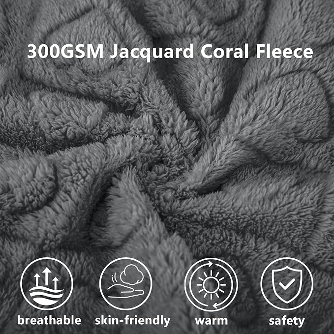 gogobunny Pet Blanket for Dogs Cats, 300GSM Ultra Soft Coral Fleece Blanket, Washable Small Dog Cat Blanket, Calming Crate Mat, Furniture Protector for Couch Bed Car Seat, Grey, 30x40IN - Image 2