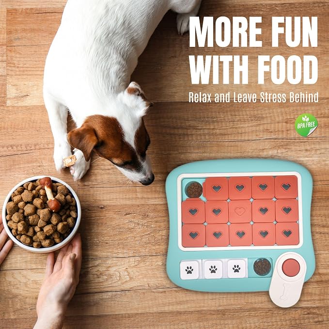 Dog Puzzles for Smart Dogs,Level 3 Interactive Dog Treat Puzzle for Iq Training, Dog Puzzle Toy for Large Medium Small Dogs with Squeaky Dog Button Design - Image 6