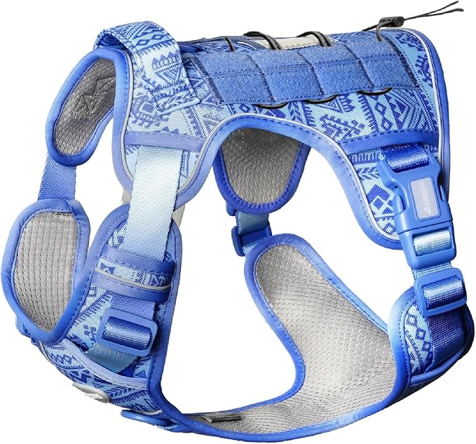AUROTH Dog Harness for Small Medium Dogs, Tactical No Pull Dog Vest | No Choke, Heavy Duty, Reflective, Military K9, Adjustable, Handle, Easy Control for Walking, Army yellow, Small by AurothPets