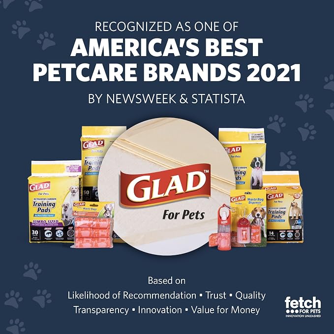 Glad for Pets Extra Large Unscented Heavy Duty Dog Waste Bags with Dispenser and Metal Clip | Plastic Disposable Poop Bags for Dogs, Easy to Use for Dog Walking, 30 Count (Pack of 2) - Image 4