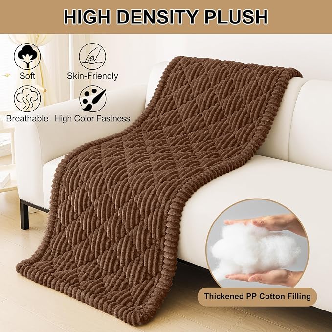 Smiry Couch Cover for Dogs Washable, Non Slip Fuzzy Pet Sofa Protector | Soft Thick Furniture Cover for Sofa, Loveseat and Sectional, Scratch & Pet Hair Resistant (Chocolate, 35.4" x 88") - Image 9