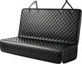 PETICON Waterproof Scratchproof Pet Bench Seat Covers for Cars, SUVs | Nonslip Durable Back Seat Cover for Dogs, PU Leather, Side Flaps, Full Bench, Easy Install by PETICON