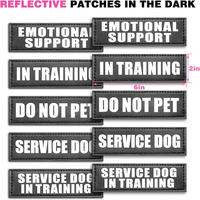 Service Dog Vest Harness for Medium Dog, Tactical Working MOLLE Vest with 10 Pet Patches, No Pull Heavy Duty Harness for Training Walking - Image 7