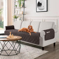 TAOCOCO Waterproof Large Couch Covers for Dogs, Non Slip Sofa Cover, 78.7'' | Washable Oversized Couch Covers with Arms for 3 Cushion Couch, Dog Sofa Cover Protector, Pockets & Backless Design, Chocolate by TAOCOCO