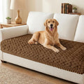 Smiry Non Slip Couch Covers for Dogs, Scratch Resistant Pet Sofa Protector | Machine Washable Soft Fuzzy Thick Furniture Cover for Sofa Loveseat Sectional Large Dogs, Chocolate, 35.4" x 63" by Smiry