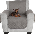 Furhaven Water-Resistant & Reversible Chair Cover Protector for Dogs, Cats, & Children - Two-Tone Pinsonic Quilted Living Room Furniture Cover - Gray/Mist, Chair by FurHaven