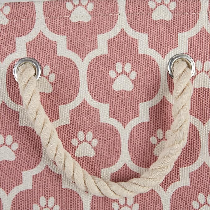 Bone Dry 6192 Pet Storage Collection Lattice Paw Print, Medium Rectangle, Rose - Image 4