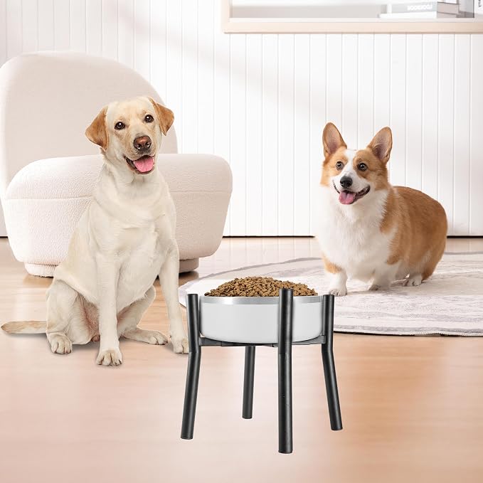 PROERR Lifted Dog Bowl Stand - Without Bowls, Single Raise Pet Food Table Adjustable Wide 7-11", Tall 12" - Bowl Stand Size Optional, Dog Bowls Holder Elevated for Small Medium Large Dogs Breed - Image 6