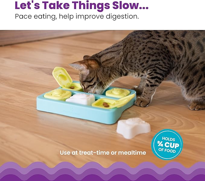 Catstages Kitty Cube Interactive Treat Puzzle Cat Toy, Blue (Pack of 12) - Image 4