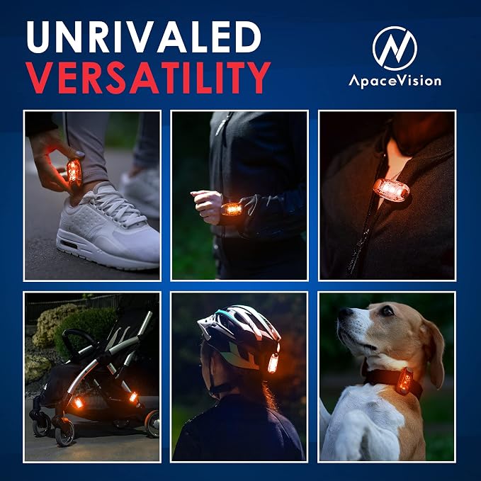 LED Safety Light (2 Pack) - Clip On Strobe/Running Lights for Runners, Dog, Bike, Walking, Boat, Kayak, Stroller and More - High Visibility Accessories for Your Reflective Gear, Bicycle - Image 5