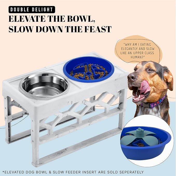AVERYDAY Slow Feeder Dog Bowls for Large Breeds Fits Raised Feeding Station, Puzzle Dog Food Bowls to Slow Down Eating, Dogs Feeding Bowl with Non-Slip, Slows Feeder Pet Bowl for Wet and Dry Food - Image 8