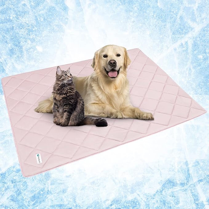 PetAmi Premium Cooling Dog Blanket | Lightweight Fluffy Pet Throw Blanket Bed Cover for Dogs, Cat, Puppies | Pet Blanket Furniture Protector Couch Sofa | Reversible Fuzzy Cozy | 60x80, Pink by PetAmi