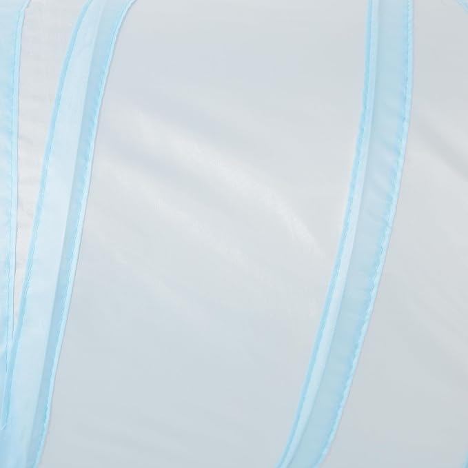 Tempcore Cat Tunnel for Indoor Cats, 3 Way Collapsible Pet Play Tunnel with Teaser Wand, Peek Holes & Hanging Ball, Interactive Tube for Kittens & Rabbits, Light Grey&Blue - Image 4