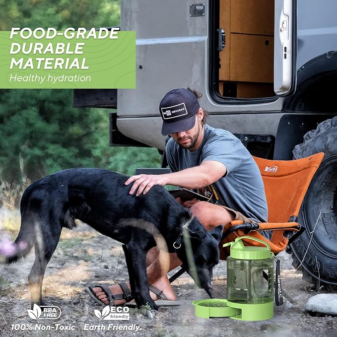 Portable Dog Travel Water Bottle - 77oz Large Travel Water Bowl for Dogs Camping Hiking Beach Traveling Essentials,Big Pet Bottles Bowl Water Dispenser for On The Go Park Car Walking Accessories - Image 4