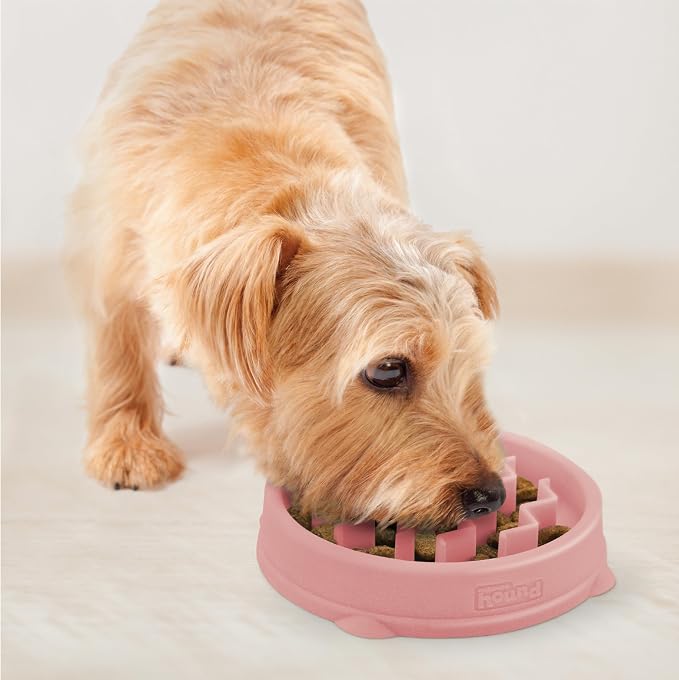 Outward Hound Fun Feeder Slo Bowl Dog Slow Feeder, Wave, Pink, 5.8" | Slows Fast Eaters, Can Aid Digestion, Holds 3/4 Cup Dry or Wet Food, Non-Slip Base, No BPA, Small Dogs, Puppies & Cats - Image 6