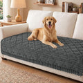 Smiry Couch Cover for Dogs Washable, Non Slip Fuzzy Pet Sofa Protector | Soft Thick Furniture Cover for Sofa, Loveseat and Sectional, Scratch & Pet Hair Resistant (Dark Grey, 35.4" x 95") by Smiry