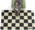 Conlun Cat Litter Mat Litter Trapping Mat, Premium Durable PVC Cute Cat Litter Box Mat, Non-Slip, Less Waste Kitty Litter Mat, Soft on Kitty’s Paws, 24”x 17” cat matts for litter, Chessboard by Conlun