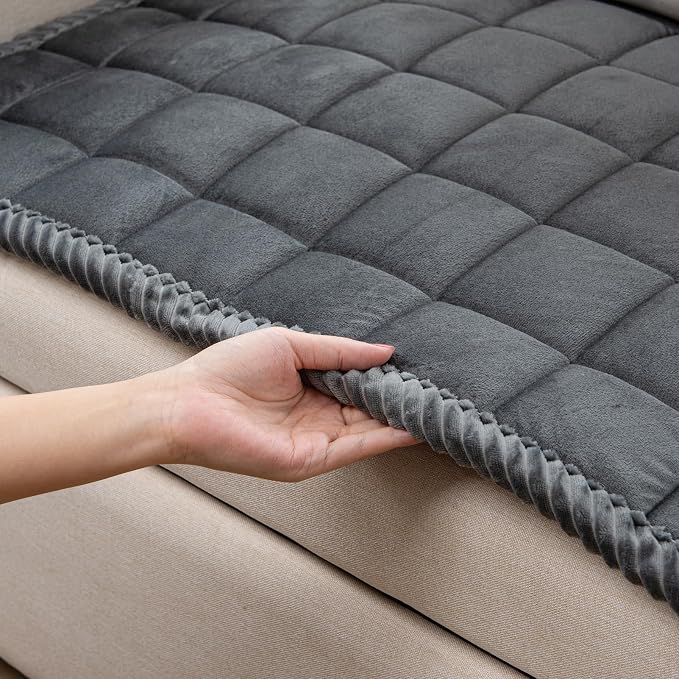 Couch Cover for Dogs Washable Pet Bed Fuzzy Pet Couch Covers Nonslip Couch Slipcover for Dogs, Kids, Pets Friendly Sofa Cover Loveseat Covers (Dark Gray, 21''x70''/Rectangular) - Image 6