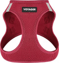 Voyager Step-in Air Dog Vest Harness - Burgundy, Small | 14.5-16" in Chest, Reflective Bands, All Weather Breathable Air Mesh, Cats Compatible, Lightweight, Fast Drying by BestPetSuppliesLLC